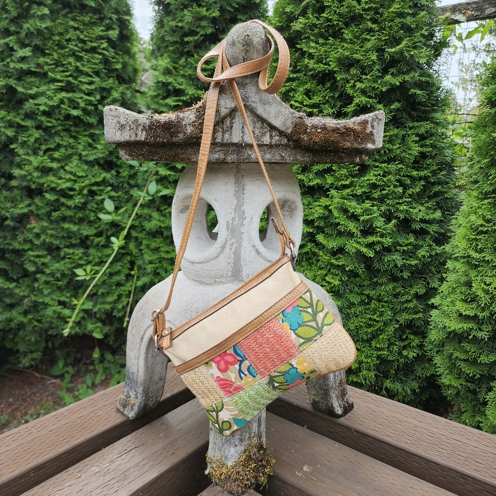 Relic Patchwork Canvas Fabric Small Crossbody Pur… - image 2